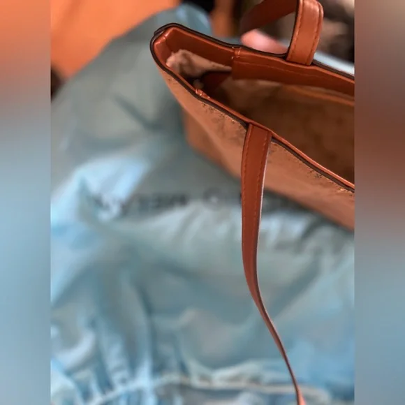 Antonio Melani Leather Tote Bag, Lightweight Gold Shimmer - Picture 8 of 11